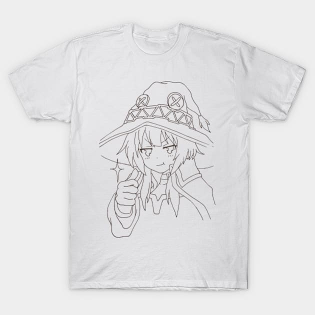 Megumin Sketch [Anime] T-Shirt by Tad